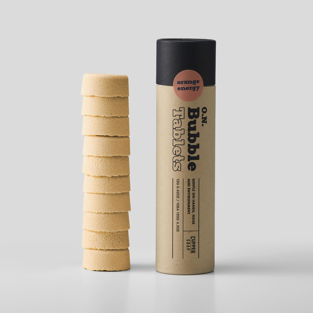 커퍼솝 타블렛 입욕제 오렌지 에너지 버블바 거품입욕제 족욕 반신욕 한알씩 120g, 1개