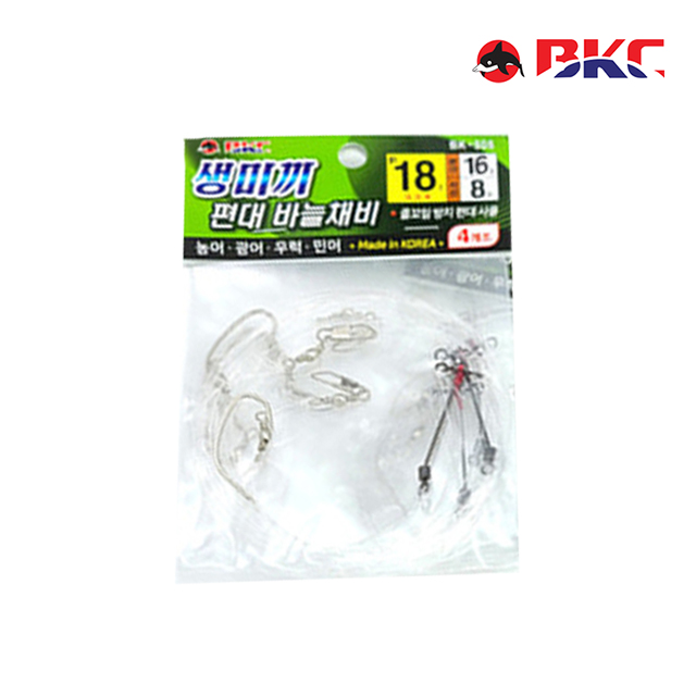 백경 외수질 채비 생미끼 편대 바늘 18호 BK-505 - 메인 이미지