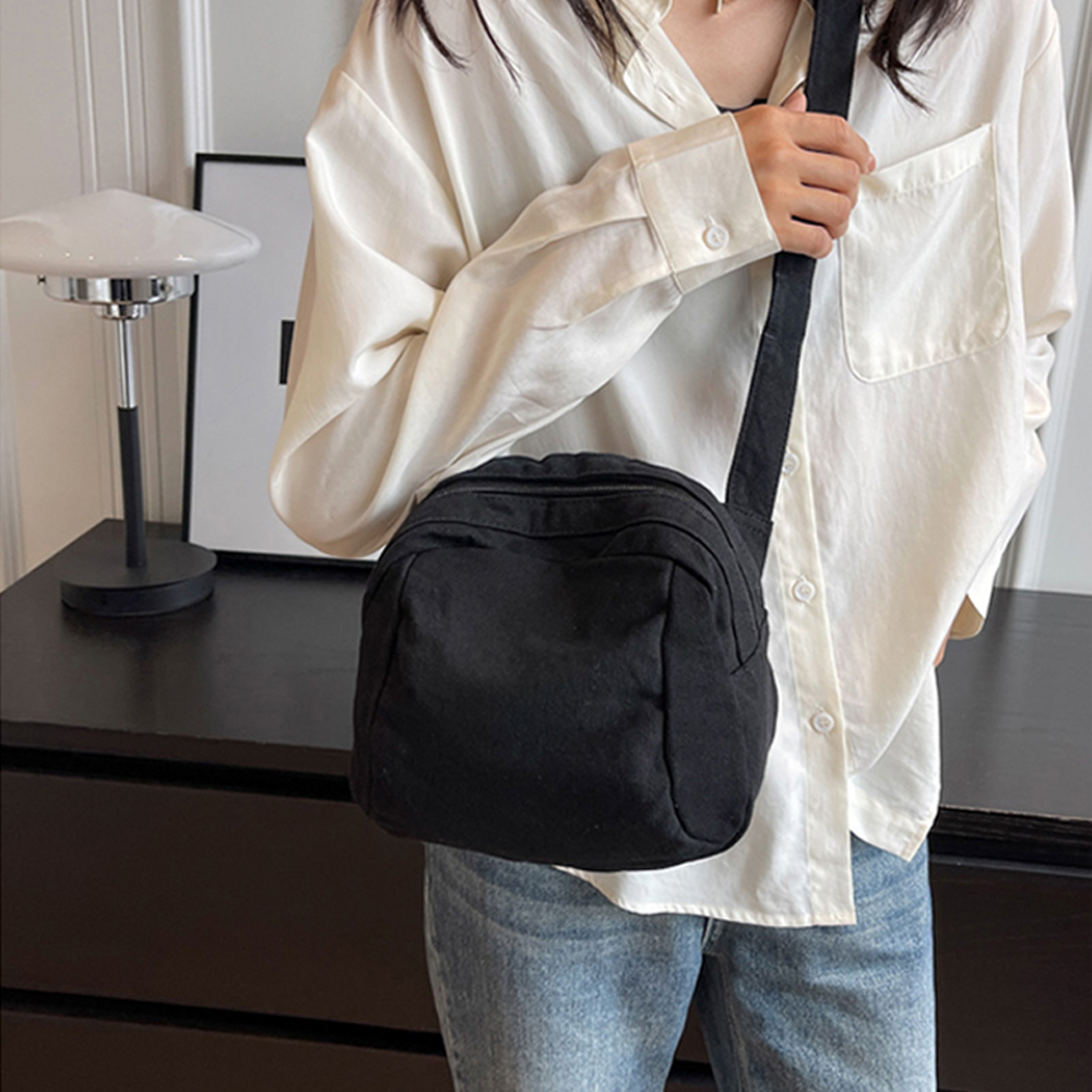 여성 캔버스 미니백 가벼운 여행용 크로스백 여행 핸드폰 슬링백 가방