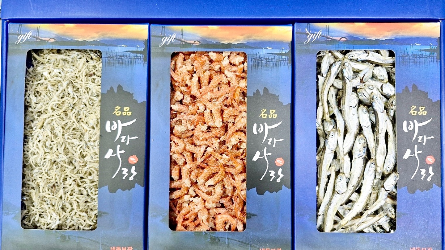 (남해맛 3종 선물세트) 바다사랑 멸치660g+홍새우200g - 상품 이미지