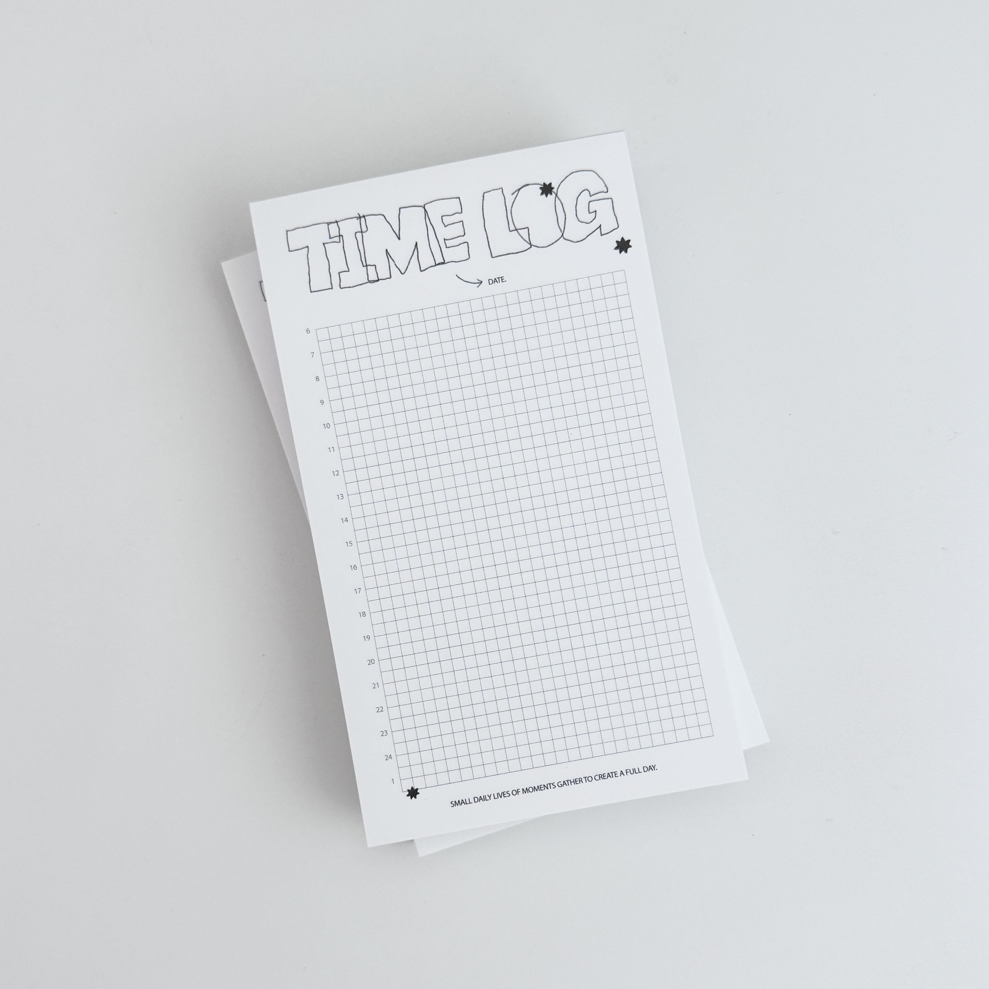 Time log memo paper 타임로그 메모 페이퍼 떡메모지 타임플래너