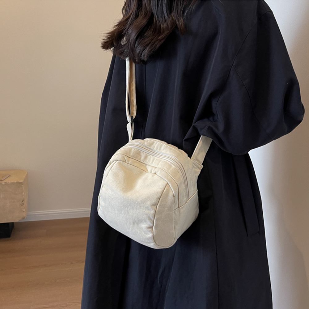 여성 캔버스 미니백 가벼운 여행용 크로스백 여행 핸드폰 슬링백 가방