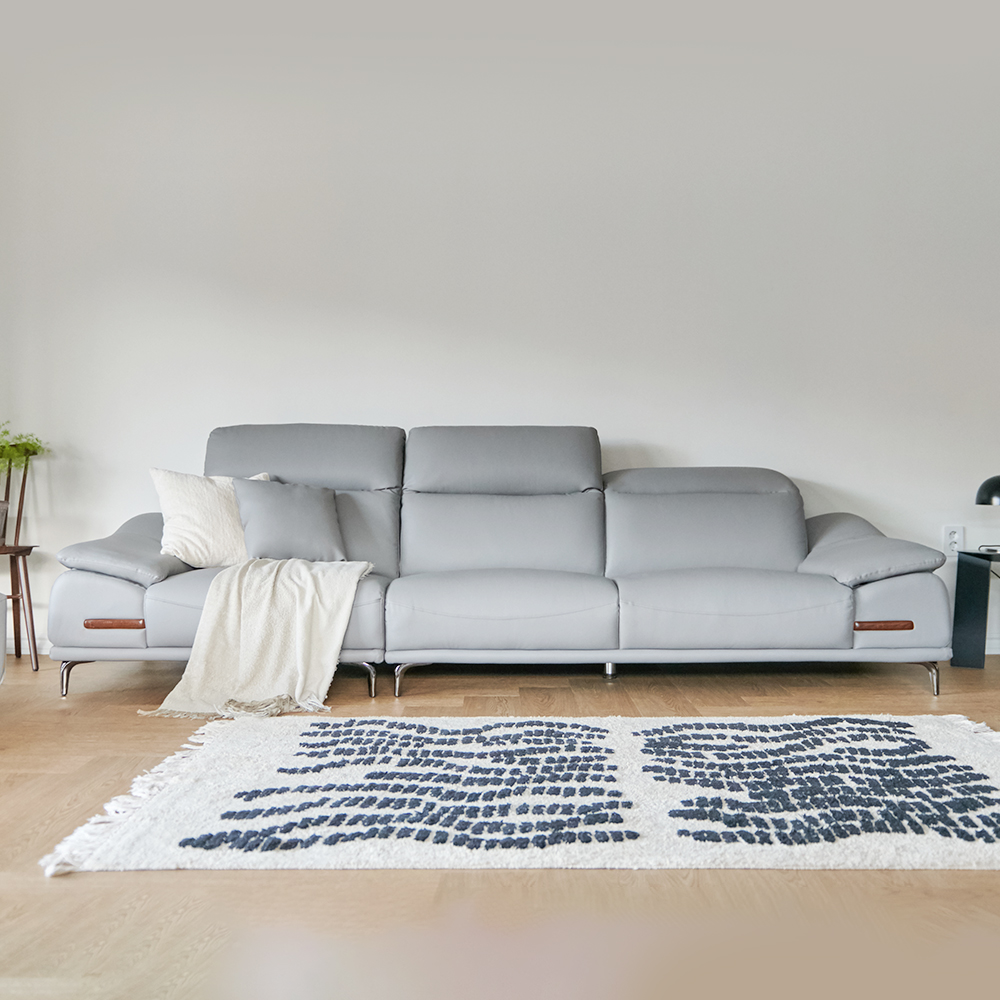 토르 인테리어 라운지 소파 헤드틸팅 가죽소파 4인용