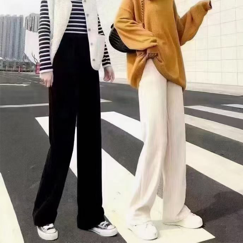 융기모 골덴바지 와이드팬츠 겨울 바지 - 상세 이미지 4