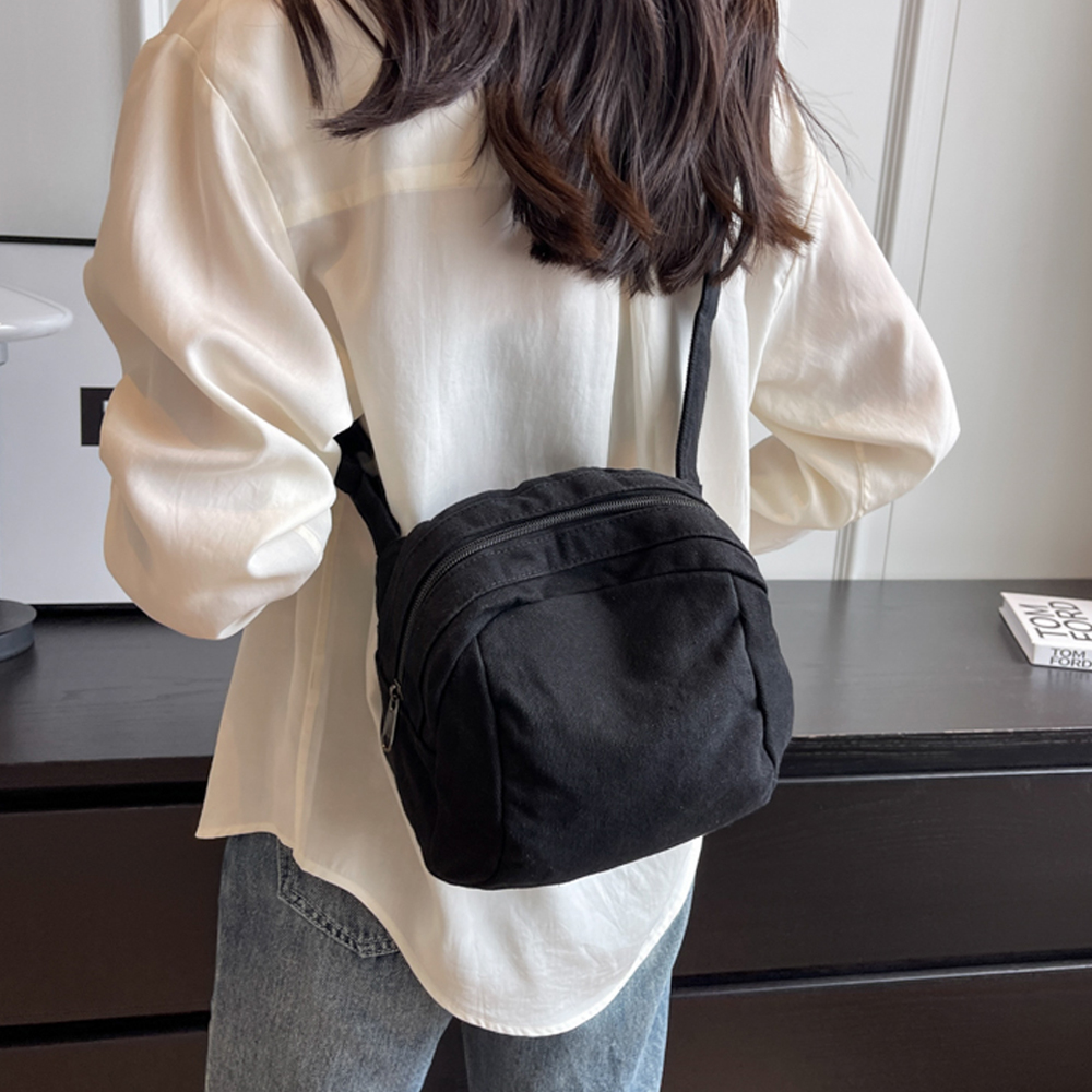 여성 캔버스 미니백 가벼운 여행용 크로스백 여행 핸드폰 슬링백 가방