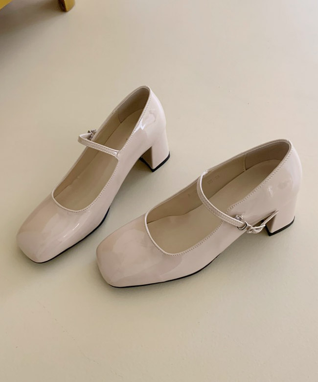앙뜨 에나멜 스트랩 슈즈 /6cm [3COLOR] - 상세 이미지 4