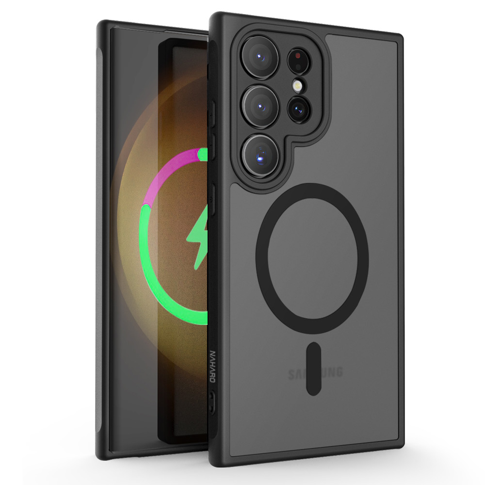 나하로 맥세이프 케이스 아머 하이브리드 블랙, 갤럭시S24 울트라