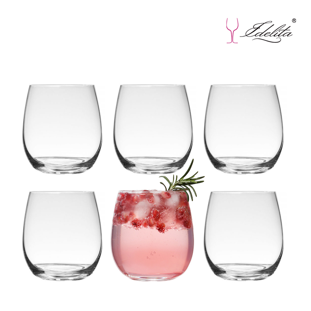 이델리타 크리스탈 언더락잔 위스키 하이볼잔 380ml, 6개