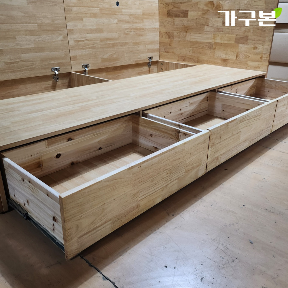 프레스토 킹사이즈침대 침대킹 라지 프레임 월넛