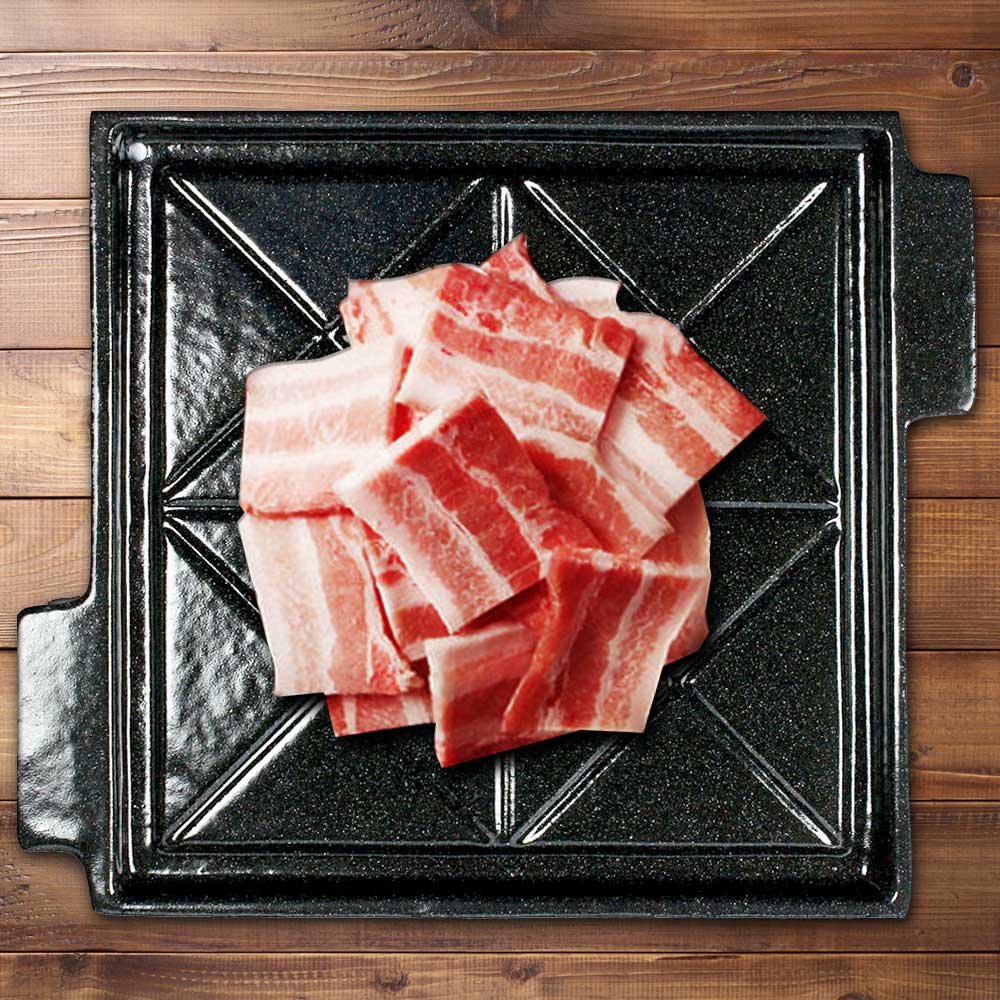 냉동 삼겹살 냉삼 불판 업소용 사각 주물 무쇠 로스판 소