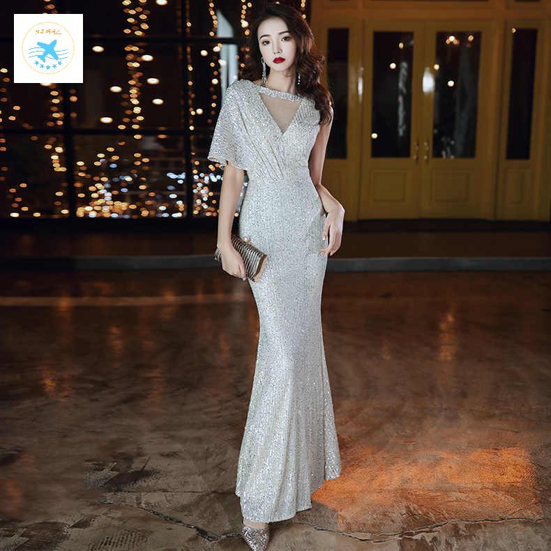 빅사이즈 연주복 합창단드레스 연말파티룩 시상식 - 상품 이미지