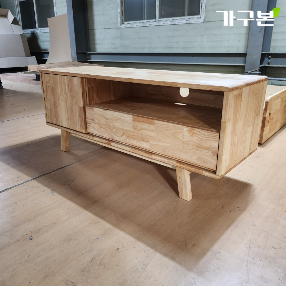 1200 원목 거실장 네추럴/월넛 - 상세 이미지 4