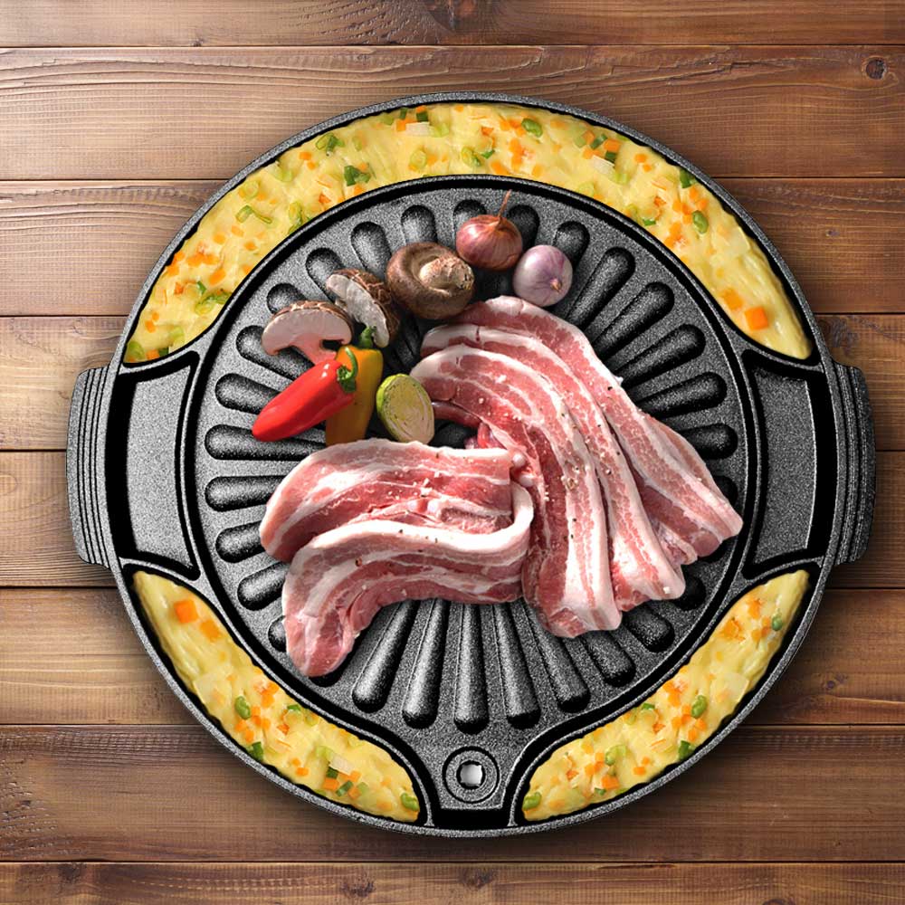 가정용 원형 계란찜 고기 불판 1600P