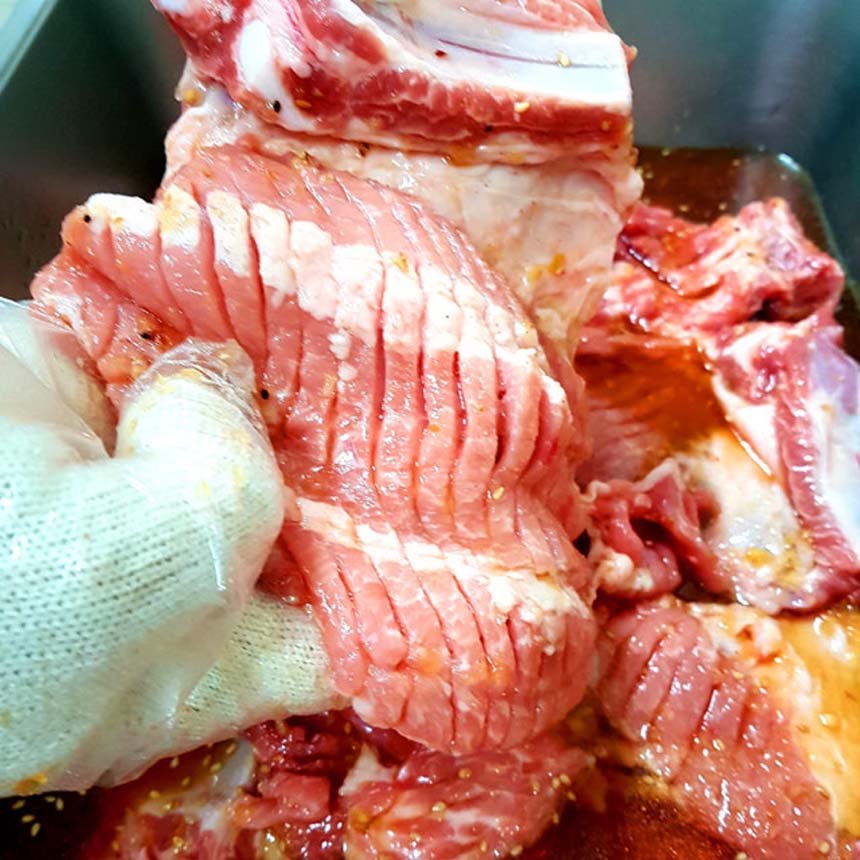 1등급 한돈 양념 수제 돼지갈비 3kg(대용량) - 상세 이미지 4