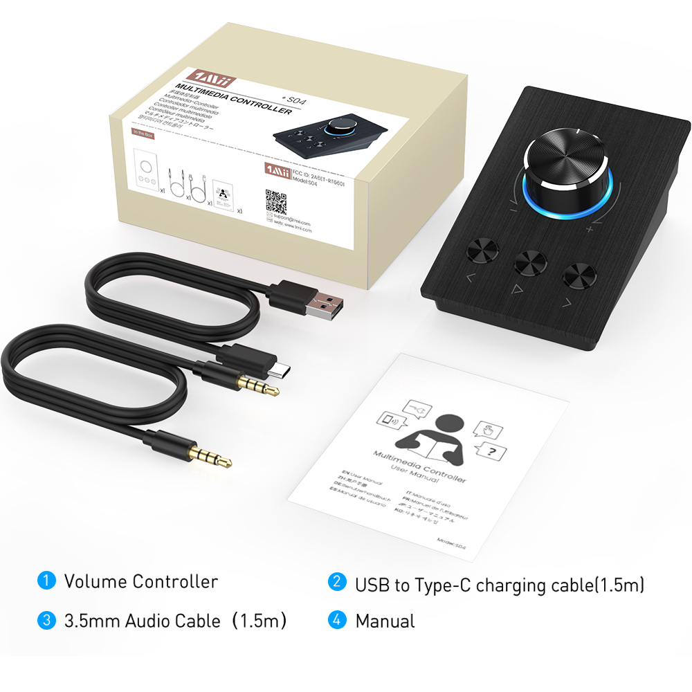 원미 USB 멀티미디어 볼륨 컨트롤러 제어기 1Mii Ankbit S04 - 상세 이미지 3