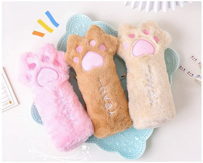 고양이 발바닥 인형 필통