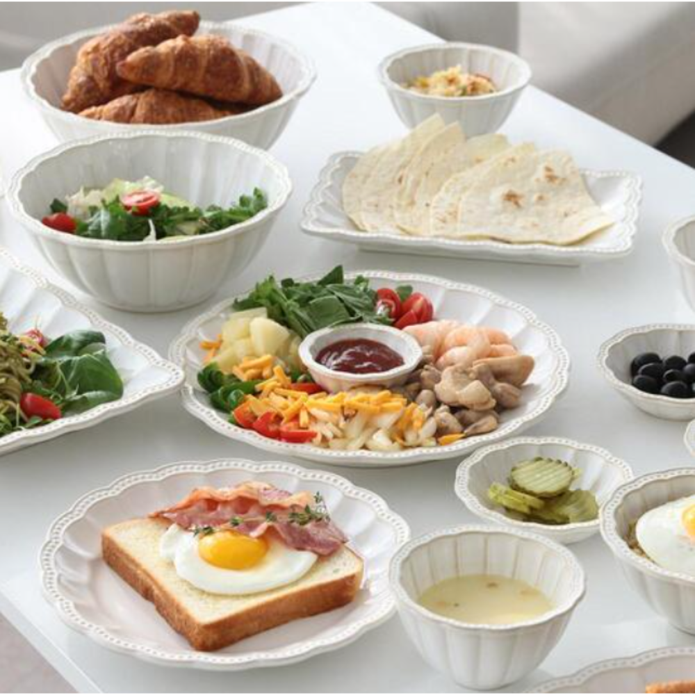 티니블랑 2인 그릇세트 한식 양식 신혼부부 접시세트 - 상품 이미지