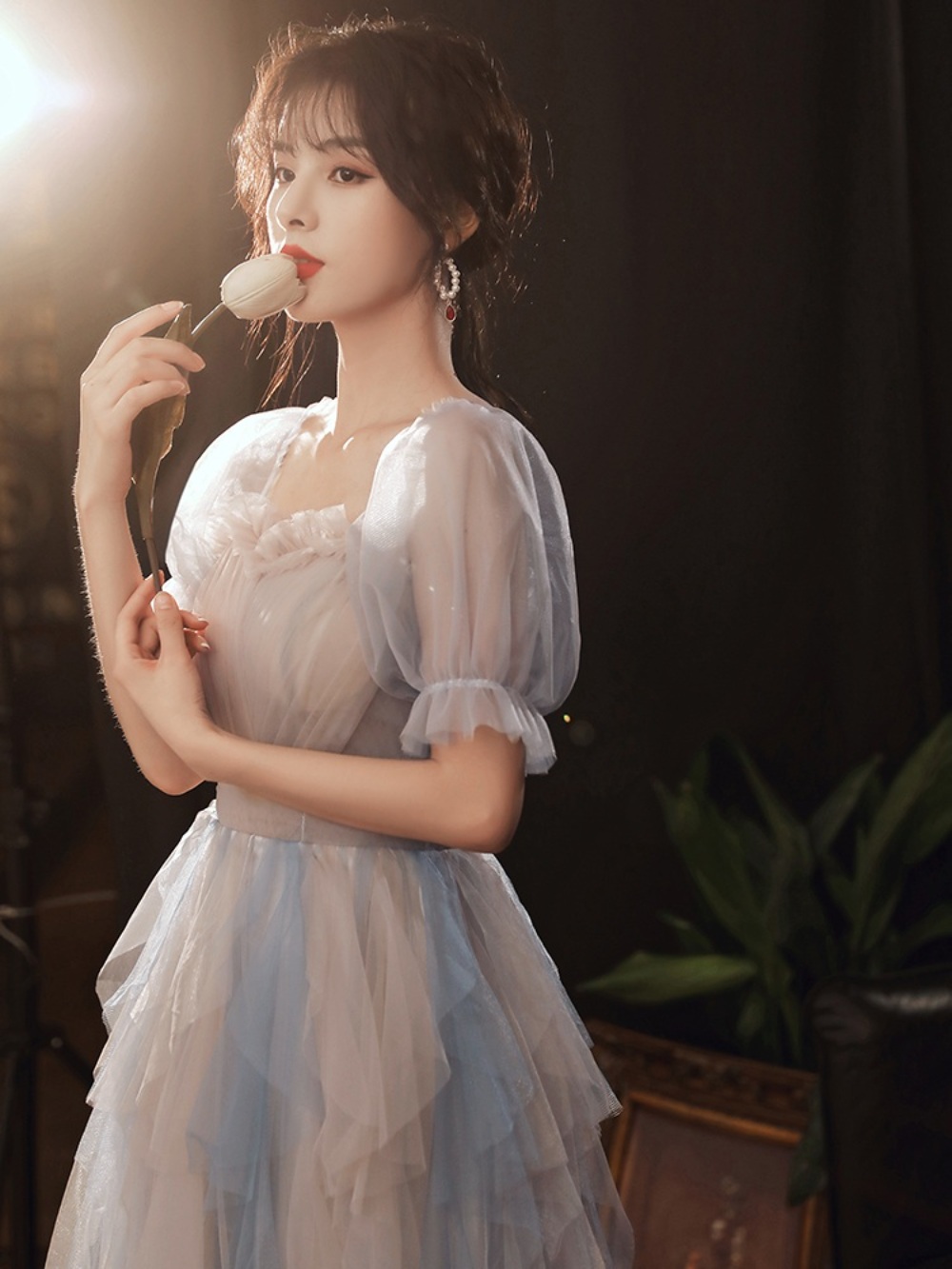 2023 가요대제전 윤아 드레스 옷 노란색 레이스 패션 이미지 4