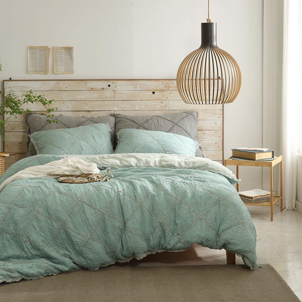 로튼 솜샤시 사계절 이불 세트 더블 퀸 침구 민트