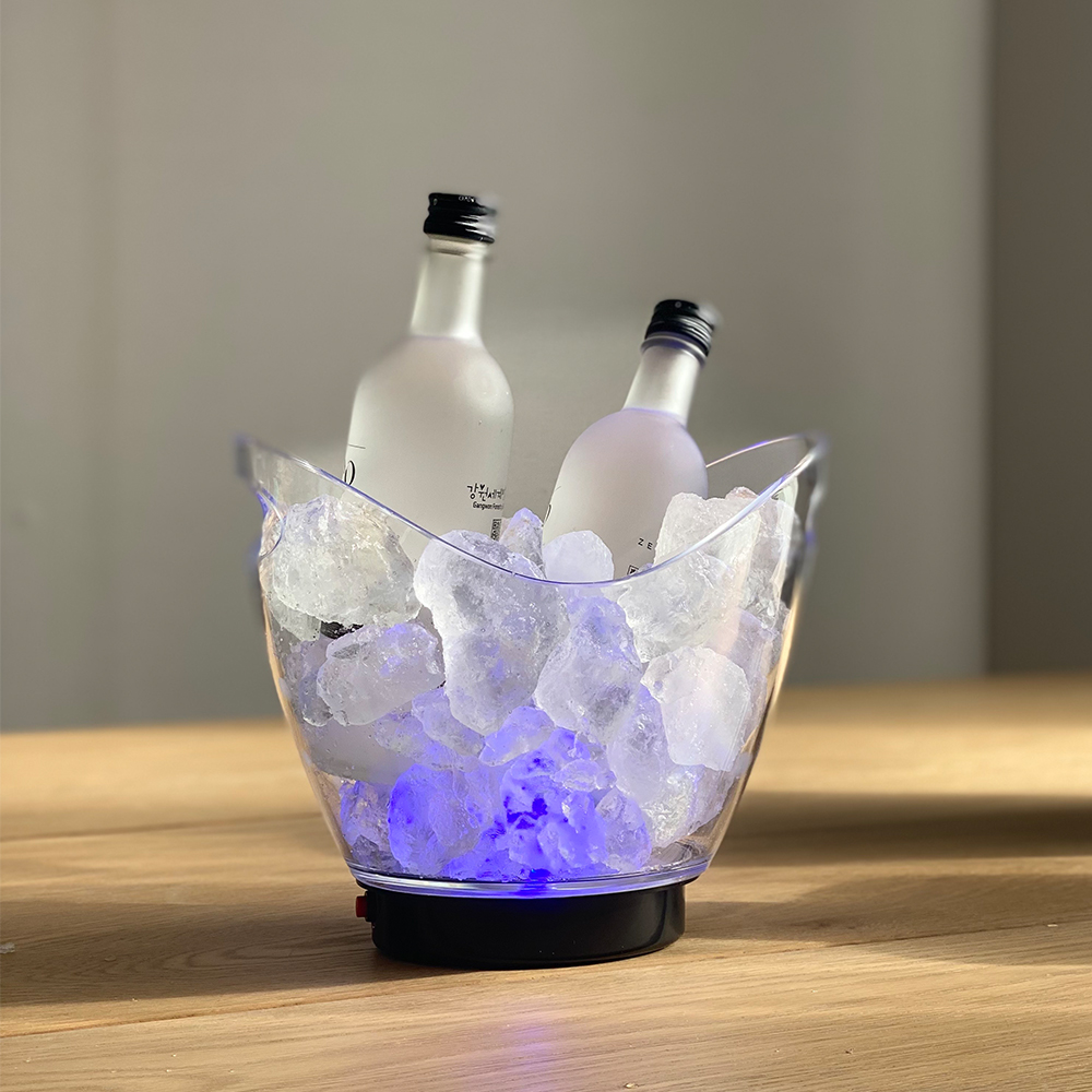 LED 와인 칠러 샴페인 쿨러 칠링 바스켓 아이스 버킷 2L - 상세 이미지 4