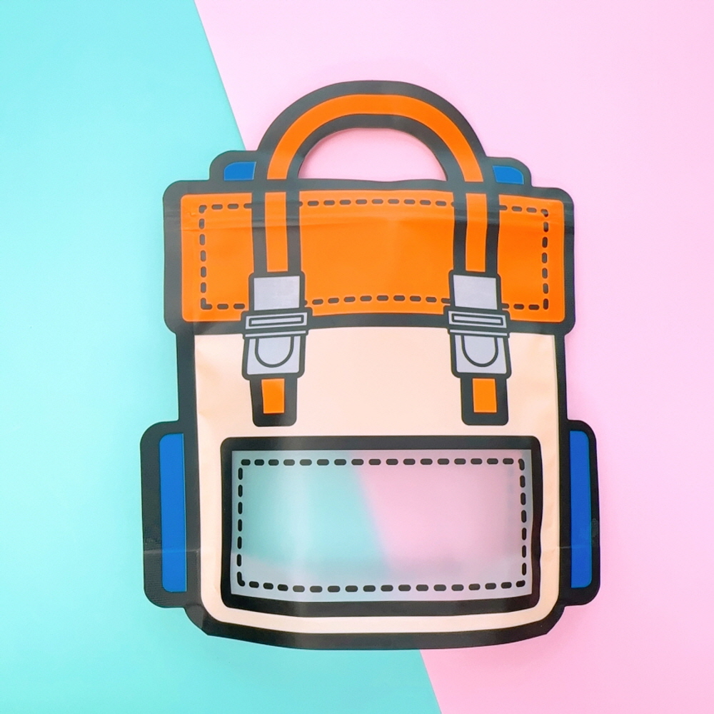 책가방 지퍼백 스탠딩 지퍼 포장 소분 봉투 스탠드 지퍼팩 오렌지 s