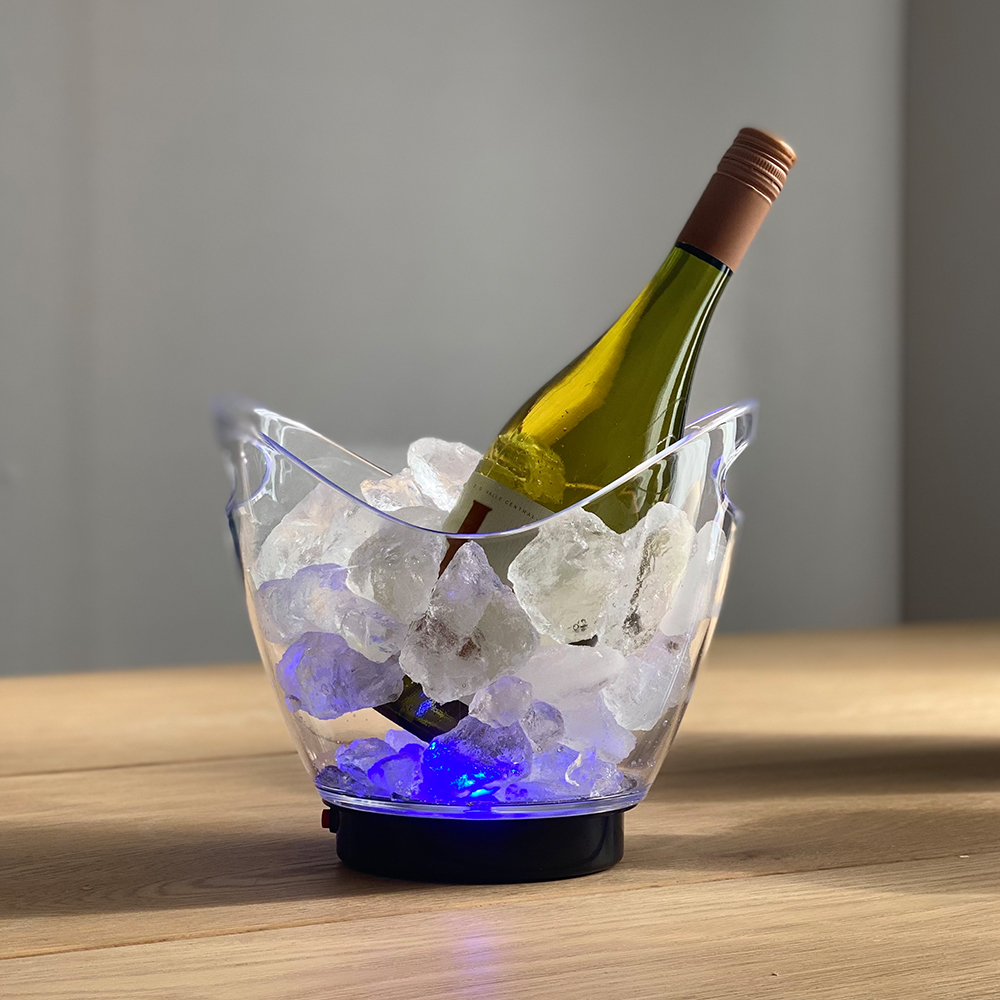 LED 와인 칠러 샴페인 쿨러 칠링 바스켓 아이스 버킷 2L - 상세 이미지 3