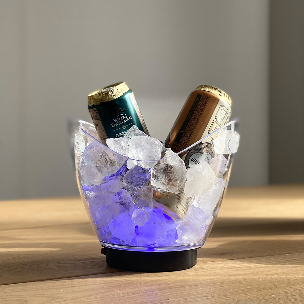 LED 와인 칠러 샴페인 쿨러 칠링 바스켓 아이스 버킷 2L - 상세 이미지 5