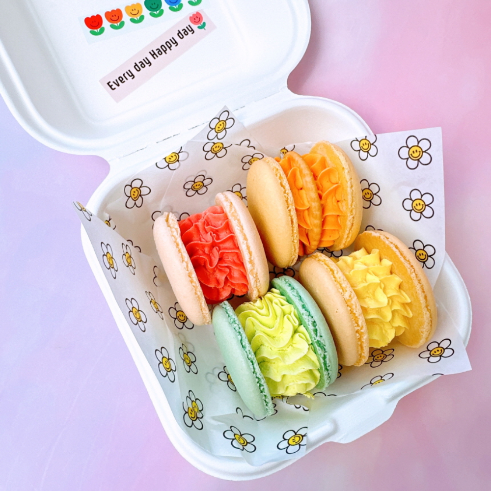 도시락케이크 유산지 샌드위치 베이킹 김밥 포장 코팅 노루지 식품지 데이지 스마일 - 상세 이미지 4