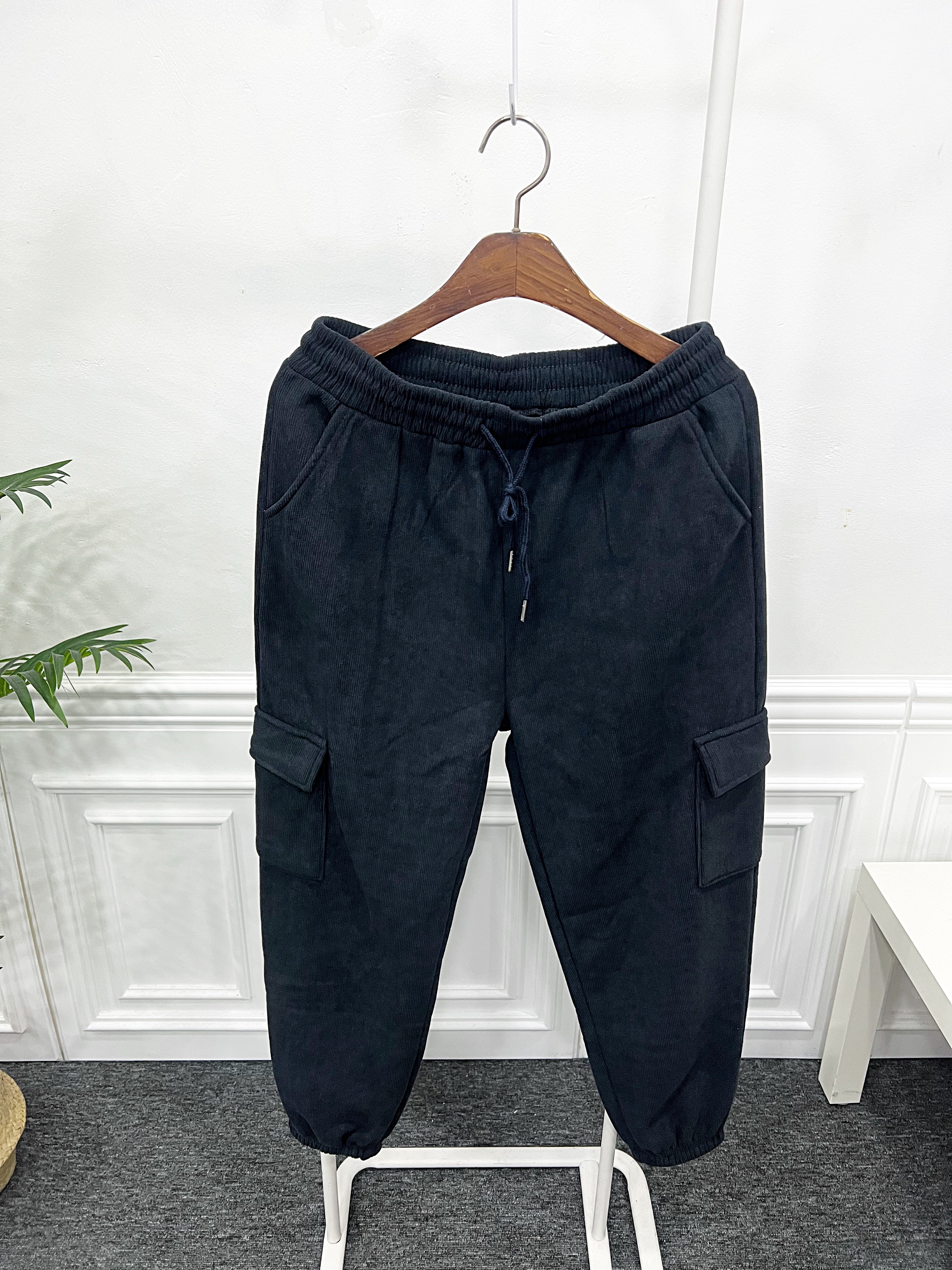 겨울 밴딩 코듀로이 골덴 카고 기모 조거팬츠 - 상세 이미지 2