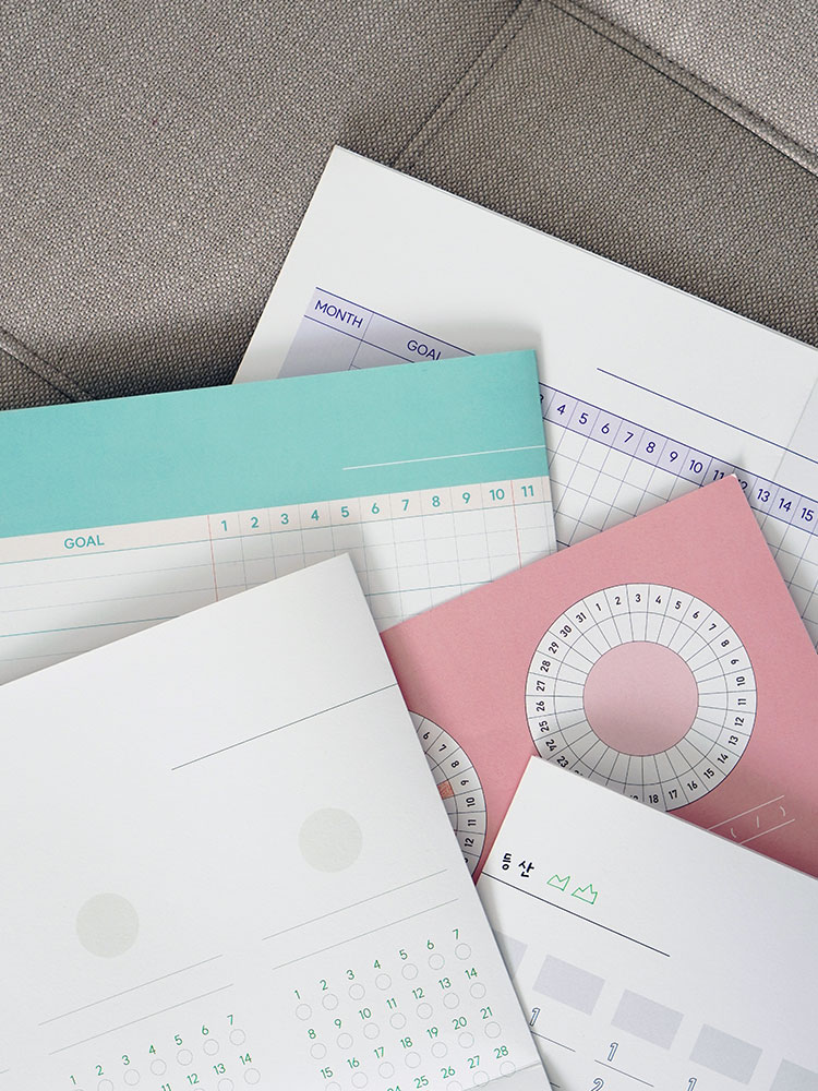 작심일년 한장계획표 만년달력 낱장켈린더 카렌다 연력 벽 큰포스터