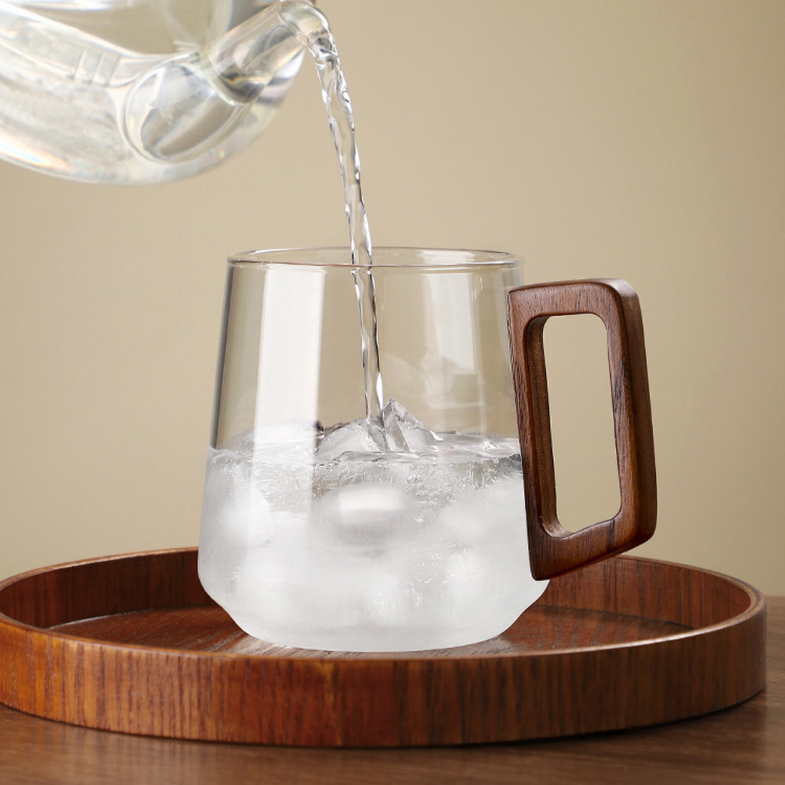 뚜껑있는머그컵 차우리는컵 거름망 내열 유리 티머그 대용량 머그컵 525ml 이미지 4