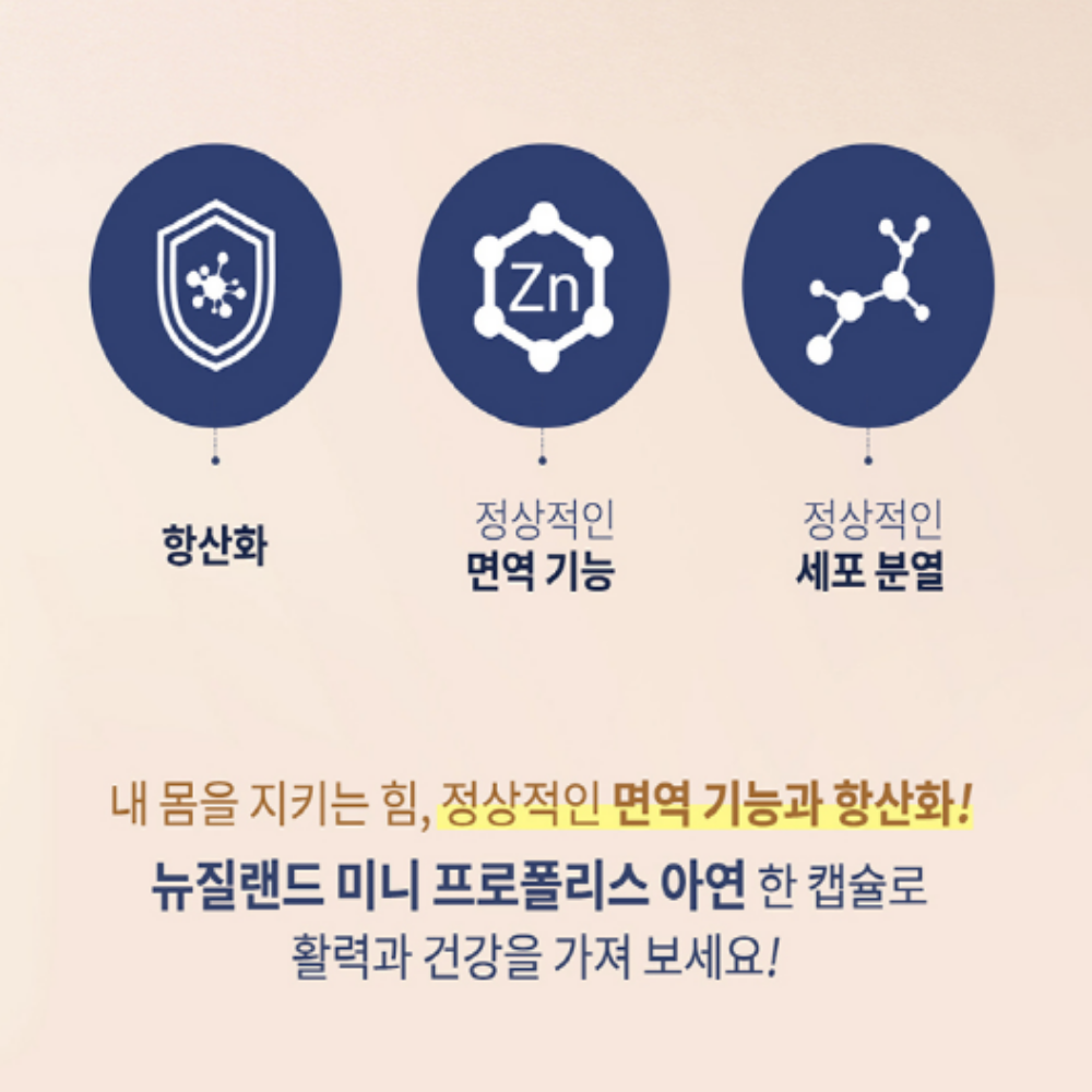 엔젯오리진 뉴질랜드 작은알약 미니캡슐 프로폴리스 플라보노이드 - 상세 이미지 5