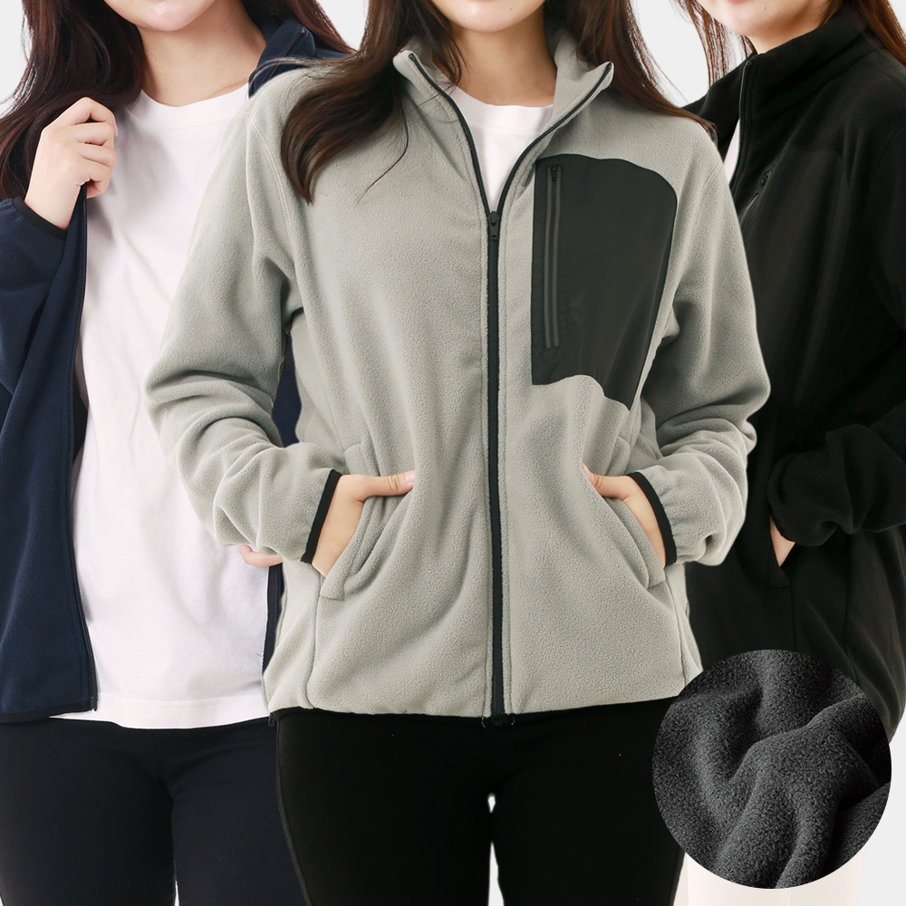 여성 플리스 집업 자켓 빅사이즈 여자 후리스 봄 겨울 남녀공용 - 상품 이미지