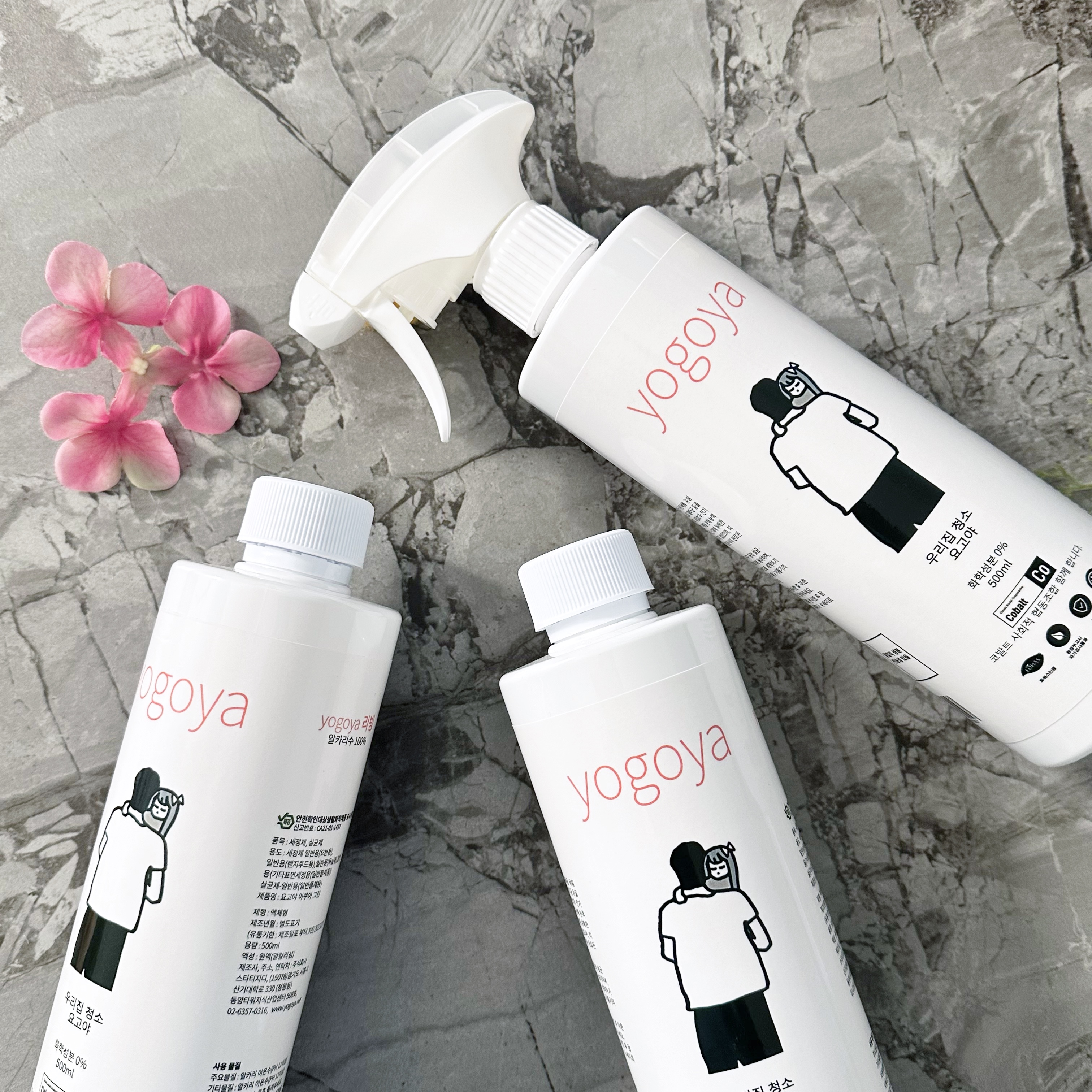 요고야아쿠아 거품없는 다목적 살균 세정제 탈취 찌든때 기름때 제거 500ml 본품1 리필2개 1500ml - 상품 이미지