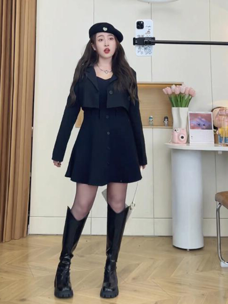 투피스셋업 트위드투피스 빅사이즈 하객투피스 뱃살커버 통통녀코디 자체제작 유사품주의 - 상세 이미지 3