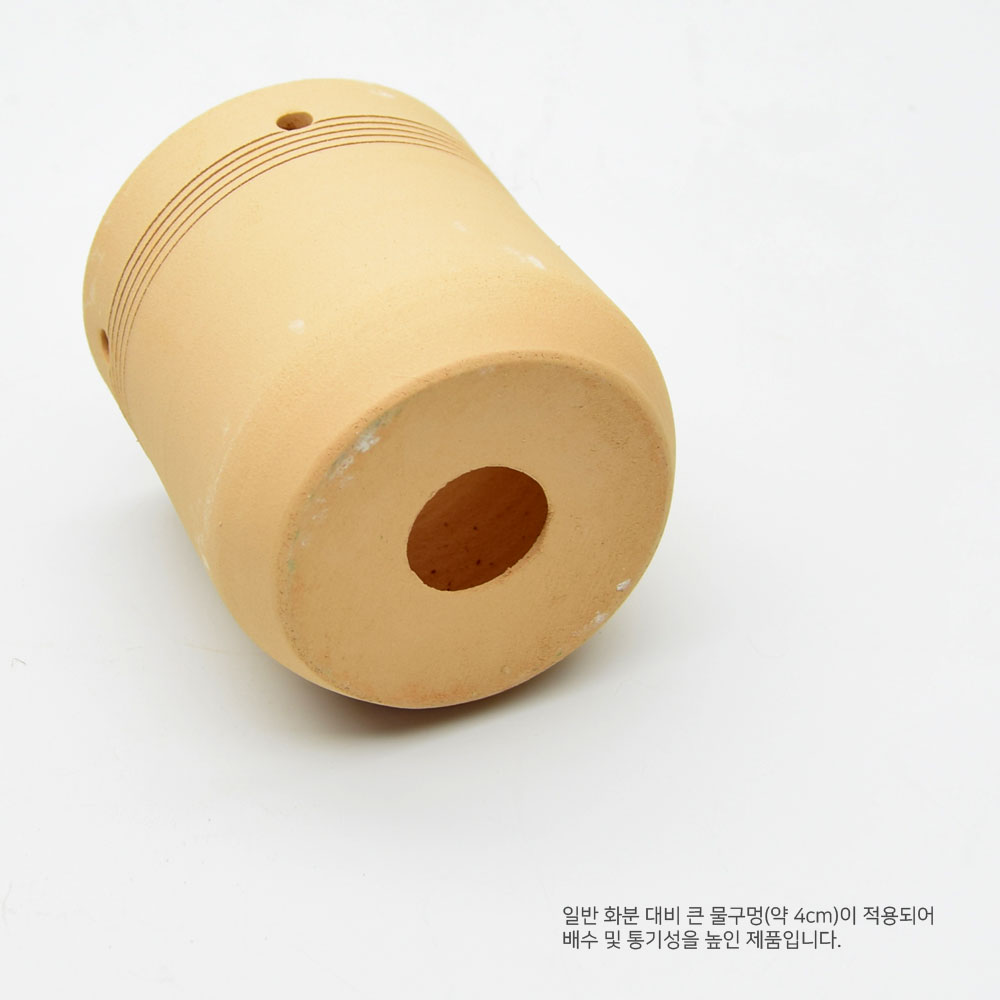테라원 내열토 수제 토분 실린더 행잉 12x13cm - 상세 이미지 3