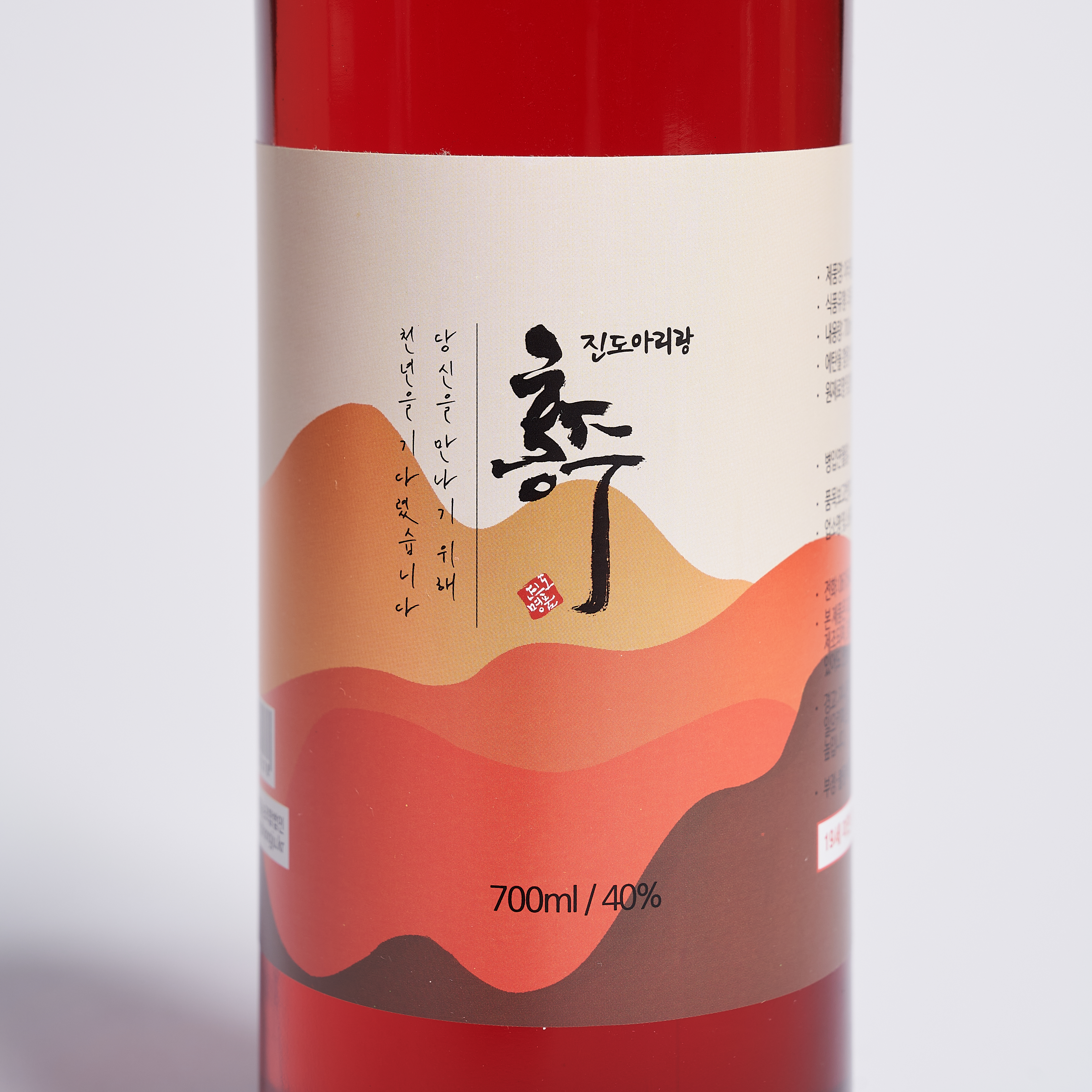 진도홍주 아리랑 와인형 선물세트 40도 700ml 지초주 (케이스포함) - 상세 이미지 3
