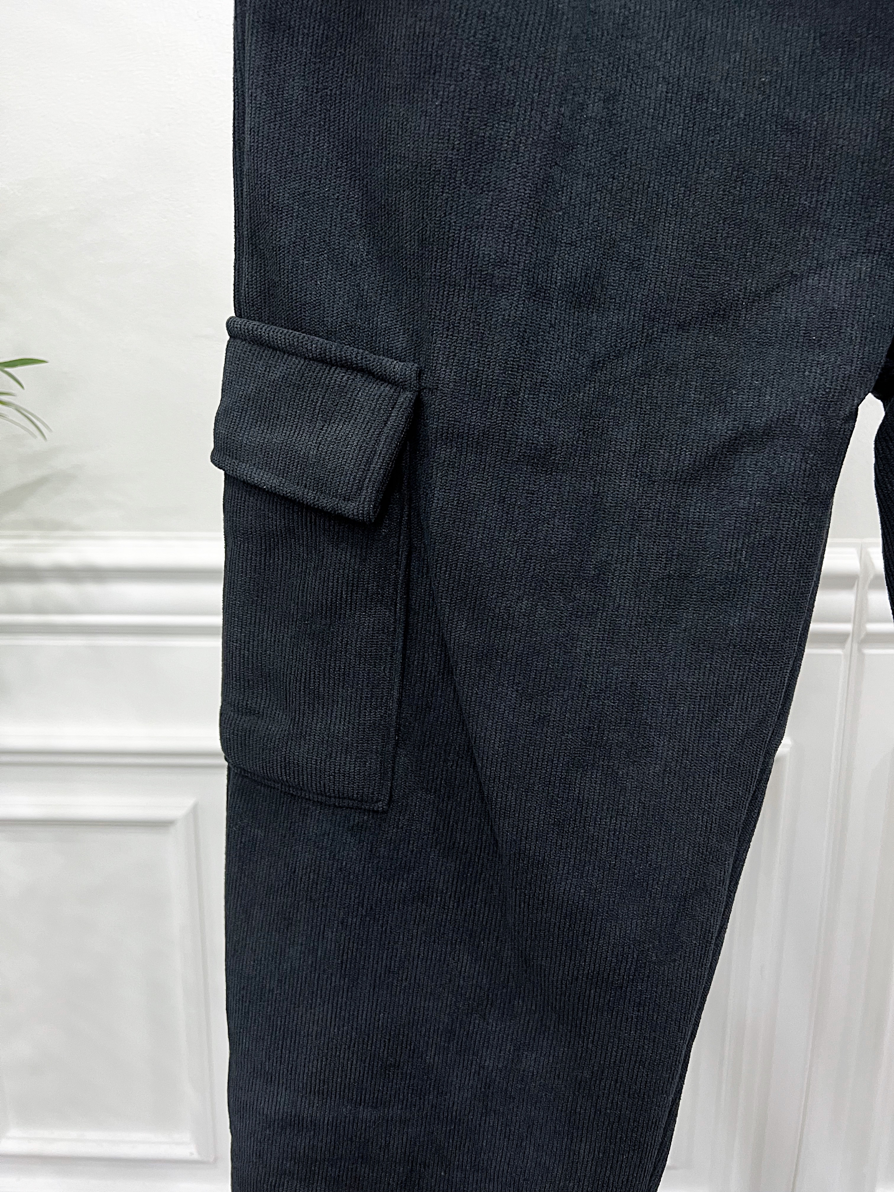 겨울 밴딩 코듀로이 골덴 카고 기모 조거팬츠 - 상세 이미지 4