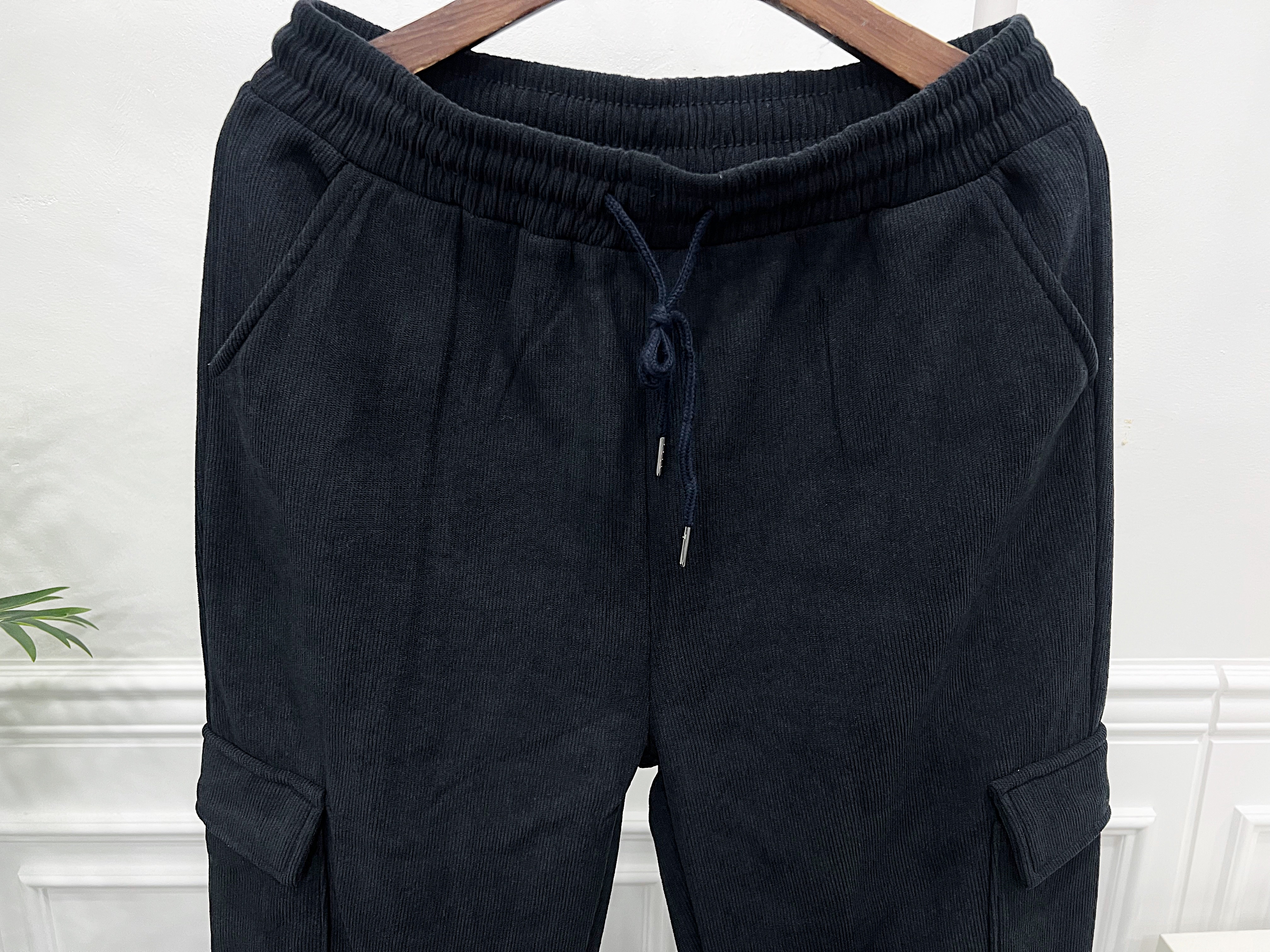 겨울 밴딩 코듀로이 골덴 카고 기모 조거팬츠 - 상세 이미지 3