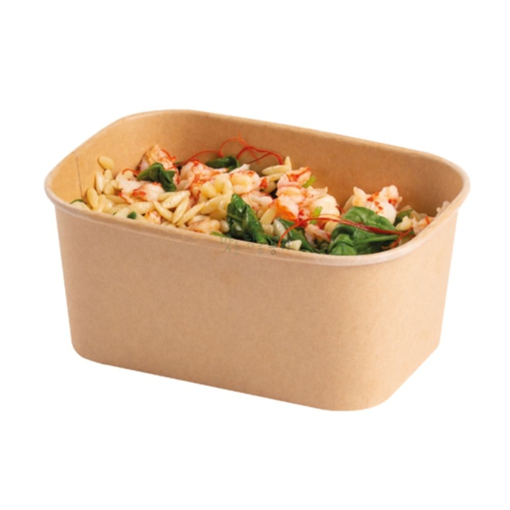 크라프트 직사각 종이용기 런치박스 R1000 - 300개 (친환경포장용기 종이도시락) : 맛을 담는 용기