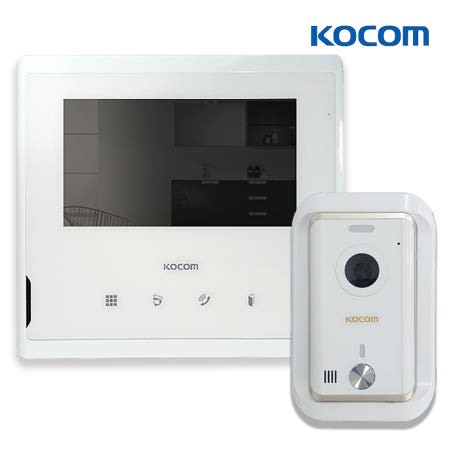 코콤 인터폰 비디오폰 아날로그 4선식 아파트 주택 KCV-S701 현관벨 세트