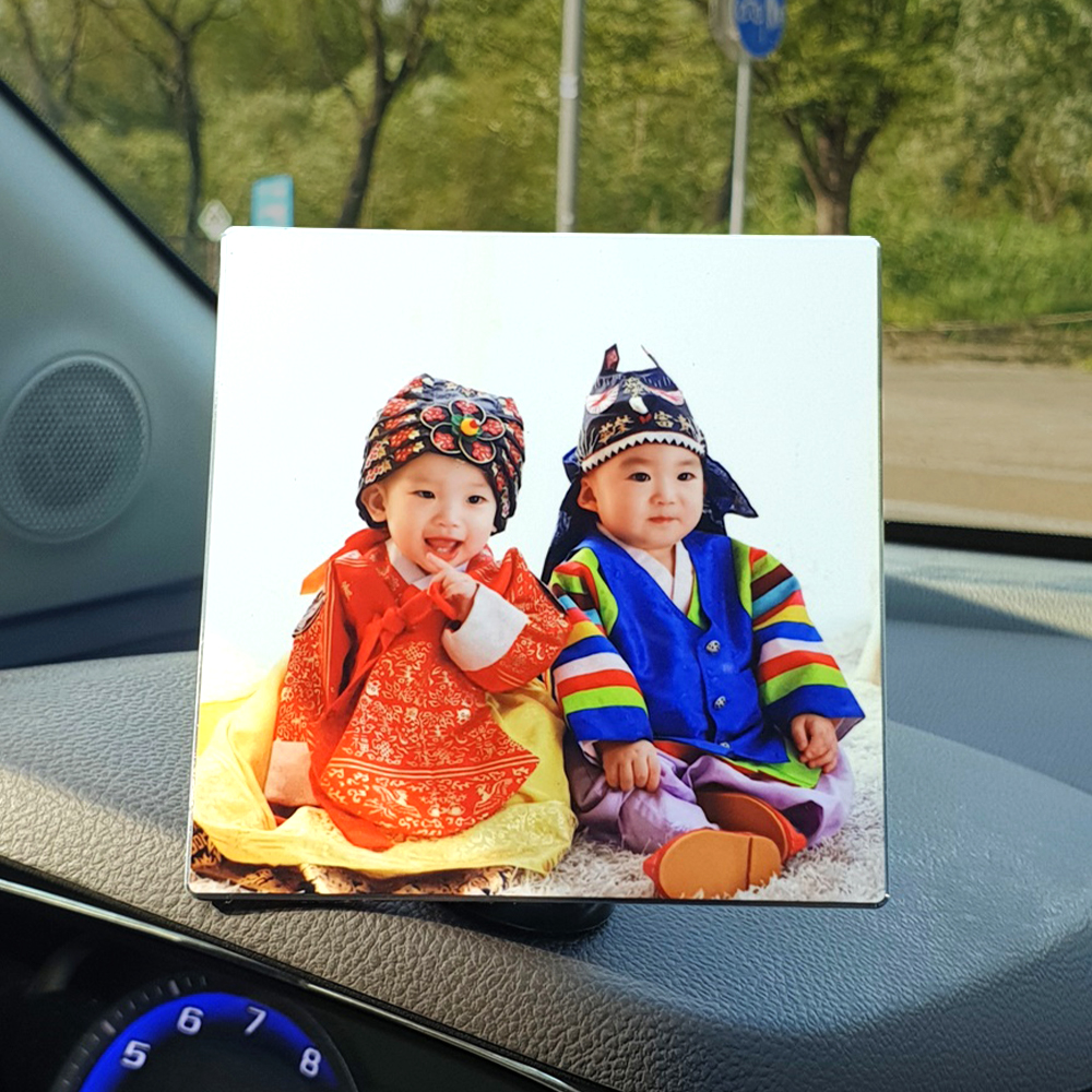 차량용액자 사진걸이 차량액자 거치대 송풍구액자 미니 대쉬보드 4.5x4.5 - 상세 이미지 2