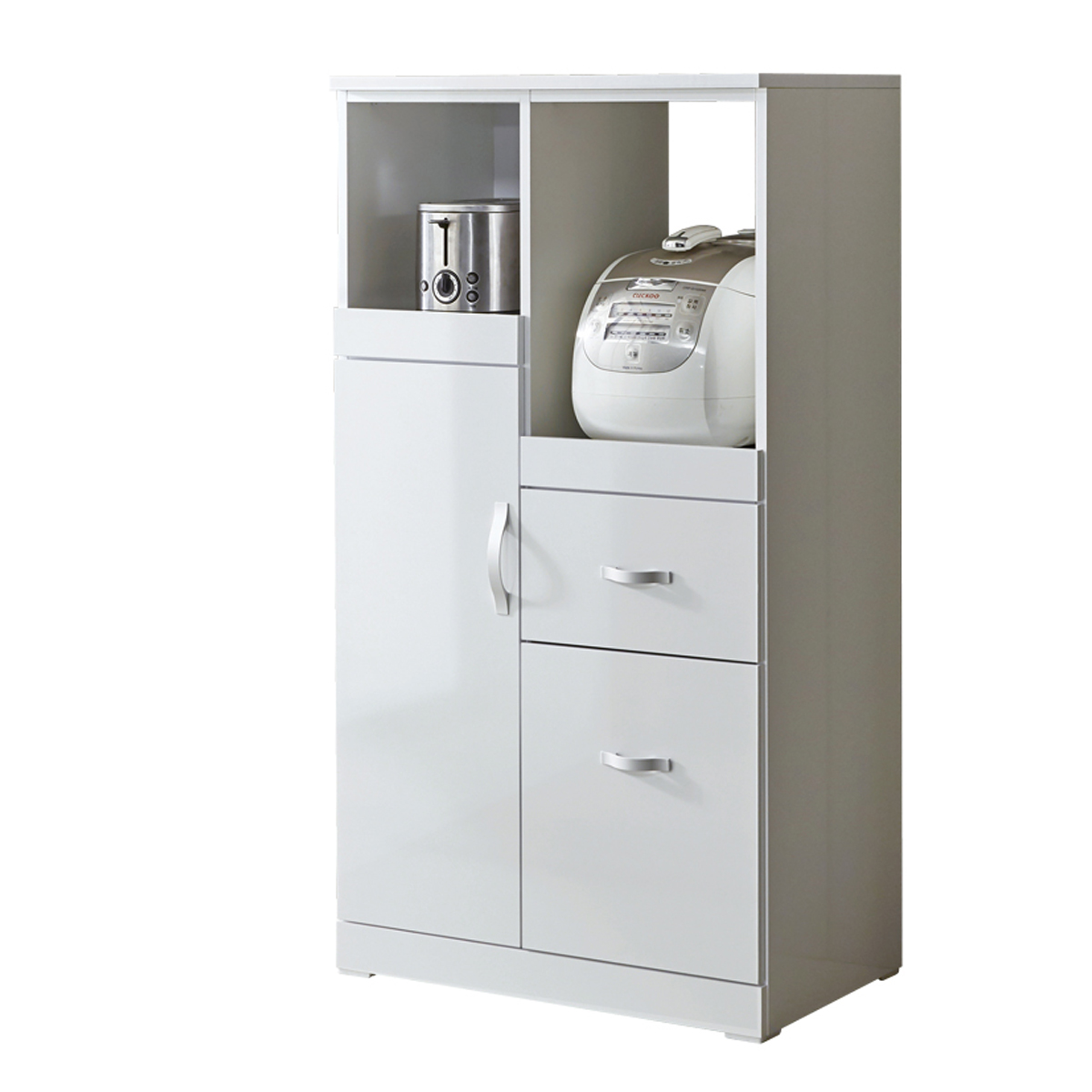 주방 수납장 다기능 렌지대 이렌지 콤보 도어상부장 팀버스리빙 (화이트)