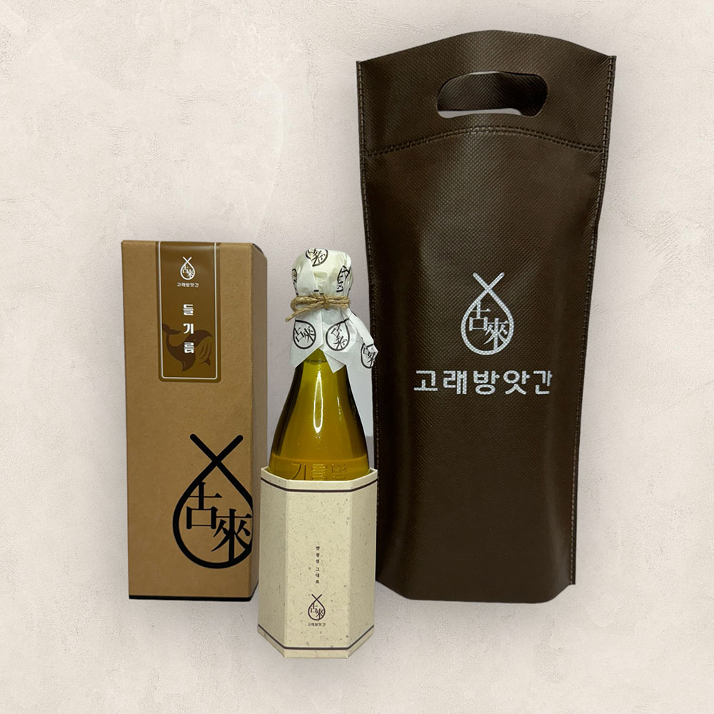 고래방앗간 저온착유 늘품 생들기름 300ml 기름병홀더 선물포장 이미지 6