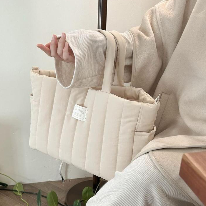 슬로뚜두 코지패딩(M) 토트백 가벼운 국민 기저귀가방 출산선물 데일리백