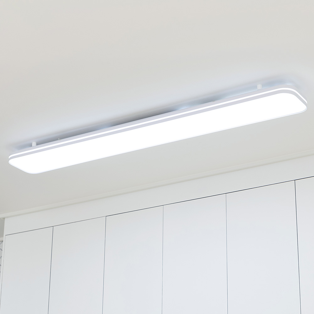 LED등 LED주방등 슬림 리디아 2등 60W 플리커프리 삼성칩 싱크대 부엌 천장조명 - 상세 이미지 4