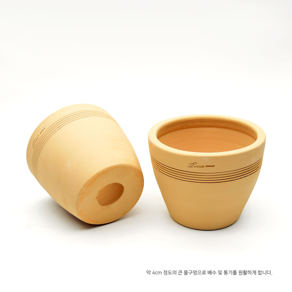 테라원 내열토 수제 토분 시루형 16x13cm - 상세 이미지 4