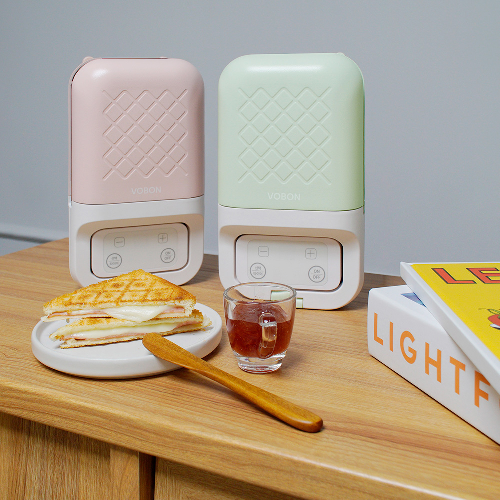 보본 키즈 와플 기계 포켓 미니 샌드위치 메이커 크로플 누룽지 만들기 VB-SM301P