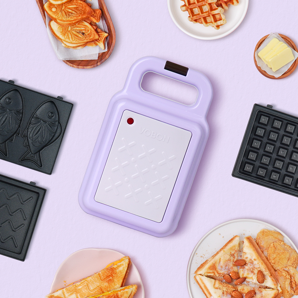 보본 키즈 와플 기계 포켓 미니 샌드위치 메이커 크로플 누룽지 만들기 VB-SM301P