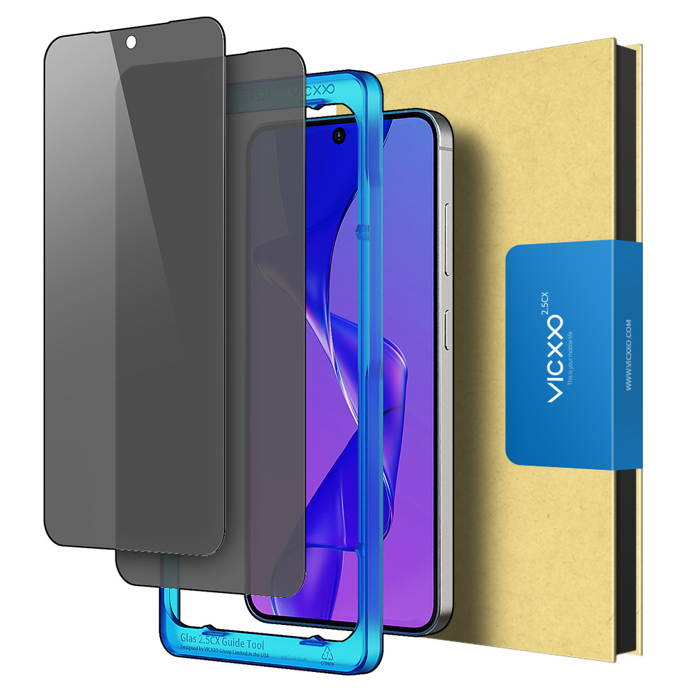 빅쏘 2.5CX 사생활 보호필름 강화유리 갤럭시S24, 2매입